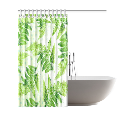 Green Fern Shower Curtain 69"x70"