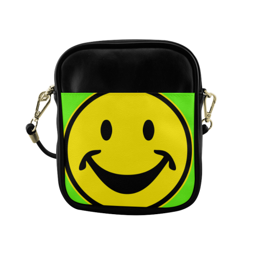Funny yellow SMILEY for happy people Sling Bag (Model 1627)