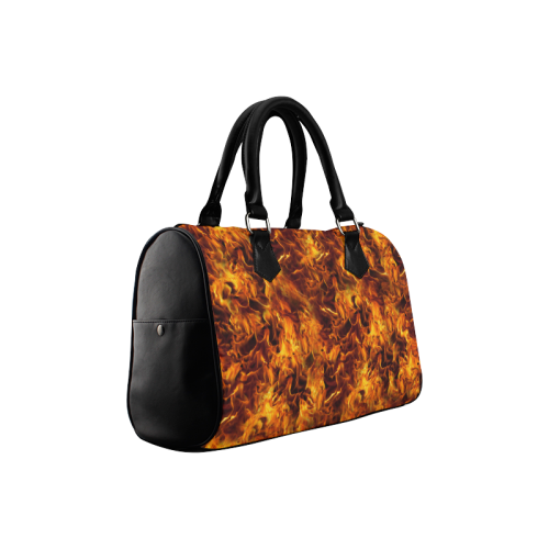 Flaming Fire Pattern Boston Handbag (Model 1621)