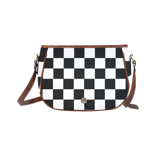 Chequered Chess Saddle Bag/Small (Model 1649) Full Customization