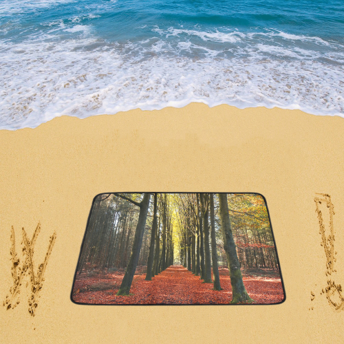 Autumn Forest Path Beach Mat 78"x 60"