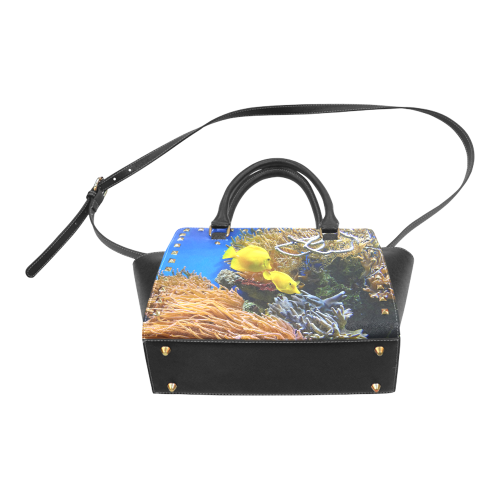 Under The Sea Adventure Rivet Shoulder Handbag (Model 1645)