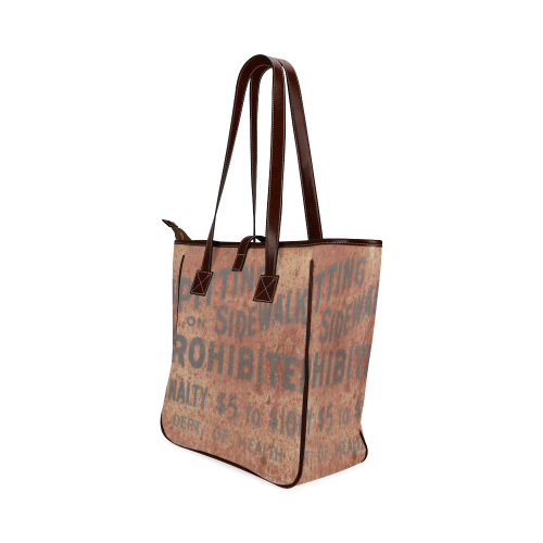Spitting prohibited, penalty Classic Tote Bag (Model 1644)
