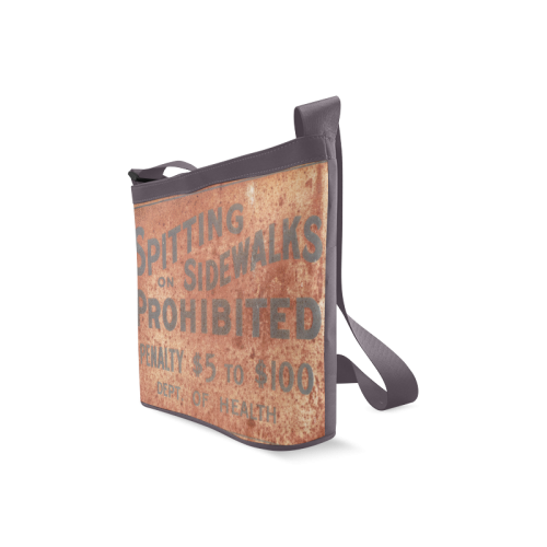 Spitting prohibited, penalty Crossbody Bags (Model 1613)
