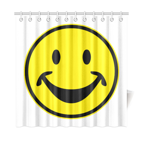 Funny yellow SMILEY for happy people Shower Curtain 72"x72"