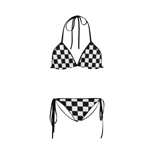 Chequered Chess Custom Bikini Swimsuit