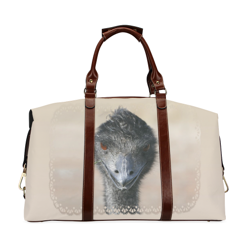 Happy Emu with Flower Classic Travel Bag (Model 1643)