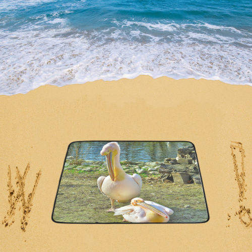 Motherly Pelican Love Beach Mat 78"x 60"
