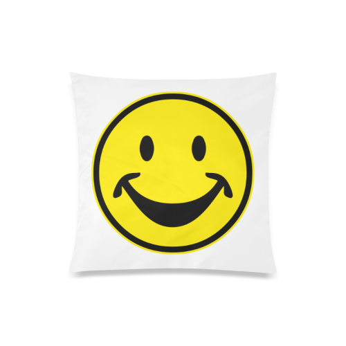Funny yellow SMILEY for happy people Custom Zippered Pillow Case 20"x20"(One Side)