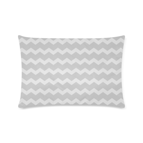 Modern Trendy Pastell Grey Zig Zag Pattern Chevron Custom Zippered Pillow Case 16"x24"(Twin Sides)