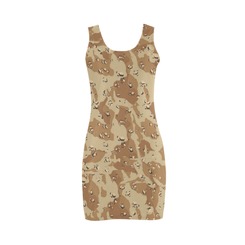 Desert Camouflage Pattern Medea Vest Dress (Model D06)