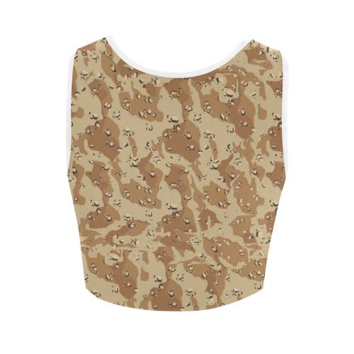 Desert Camouflage Pattern Women's Crop Top (Model T42)