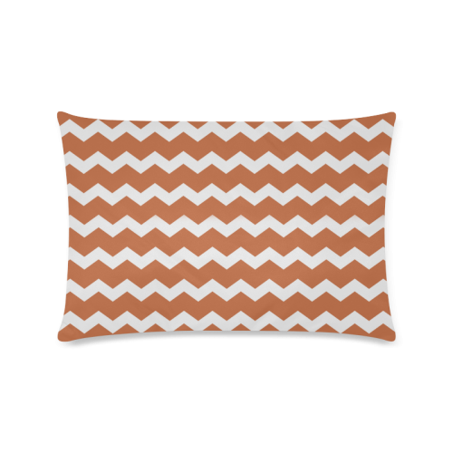 Modern Trendy Pastell Grey Ocker Zig Zag Pattern Chevron Custom Zippered Pillow Case 16"x24"(Twin Sides)