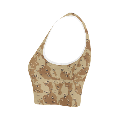 Desert Camouflage Pattern Women's Crop Top (Model T42)