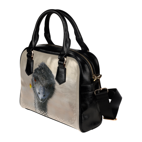 Happy Emu with Flower Shoulder Handbag (Model 1634)