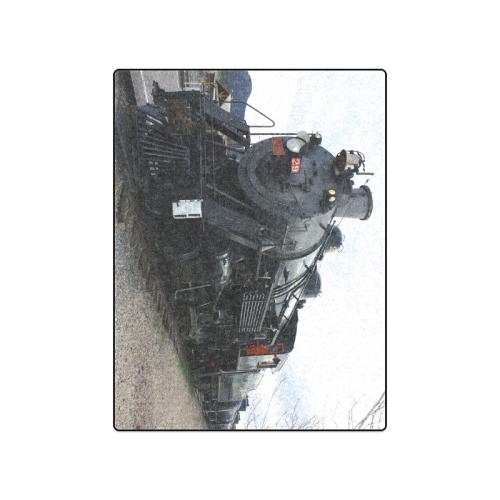 Rail Road Steam Train Blanket 50"x60"