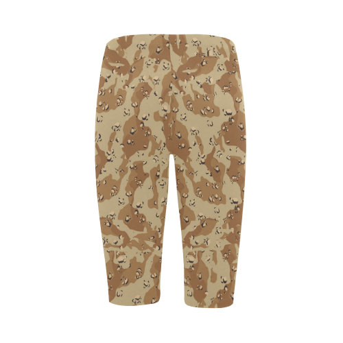 Desert Camouflage Pattern Hestia Cropped Leggings (Model L03)