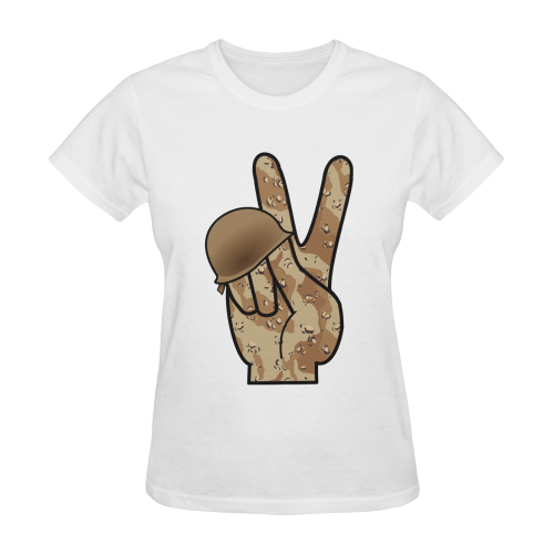 Desert Camouflage Peace Sign Sunny Women's T-shirt (Model T05)