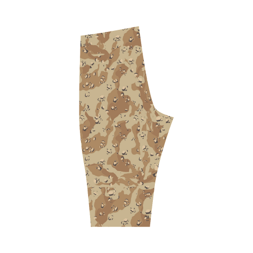 Desert Camouflage Pattern Hestia Cropped Leggings (Model L03)