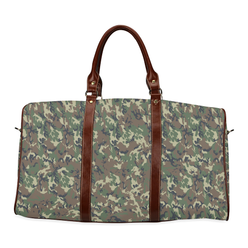 Forest Camouflage Pattern Waterproof Travel Bag/Small (Model 1639)
