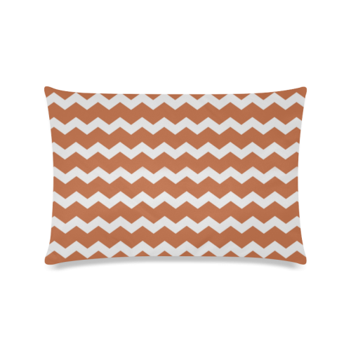 Modern Trendy Pastell Grey Ocker Zig Zag Pattern Chevron Custom Zippered Pillow Case 16"x24"(Twin Sides)