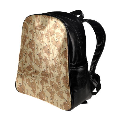 Desert Camouflage Pattern Multi-Pockets Backpack (Model 1636)