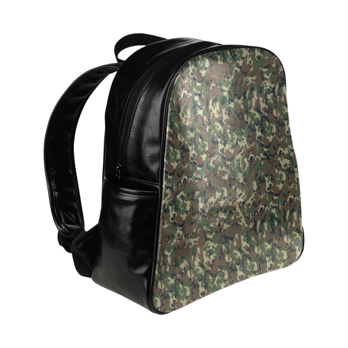 Forest Camouflage Pattern Multi-Pockets Backpack (Model 1636)