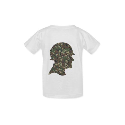 Forest Camouflage Soldier Kid's  Classic T-shirt (Model T22)