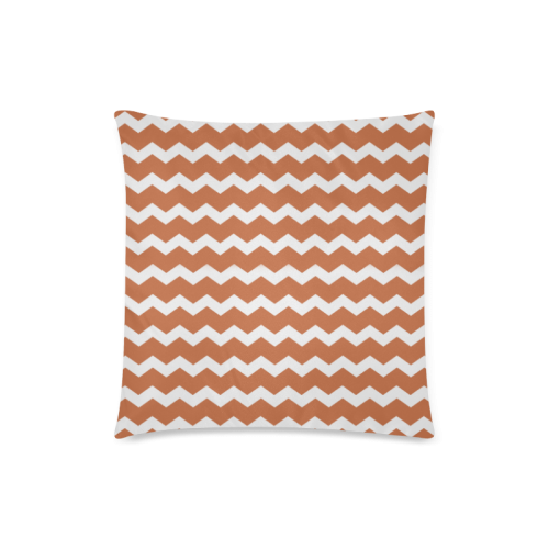 Modern Trendy Pastell Grey Ocker Zig Zag Pattern Chevron Custom Zippered Pillow Case 18"x18"(Twin Sides)