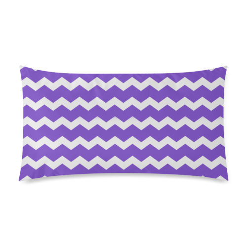 Modern Trendy Pastell Grey Lilac Zig Zag Pattern Chevron Rectangle Pillow Case 20"x36"(Twin Sides)