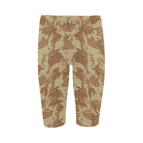 Desert Camouflage Pattern Hestia Cropped Leggings (Model L03)