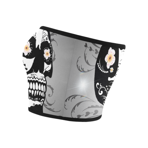 Wonderful sugar skull in black and white Bandeau Top