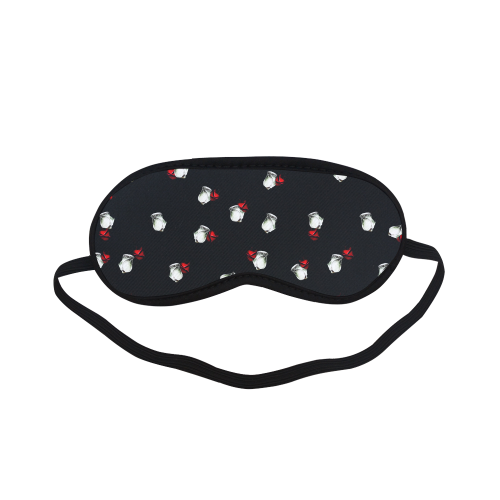 White and Red Roses Sleeping Mask