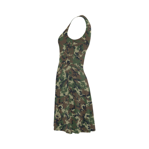 Forest Camouflage Pattern Atalanta Sundress (Model D04)