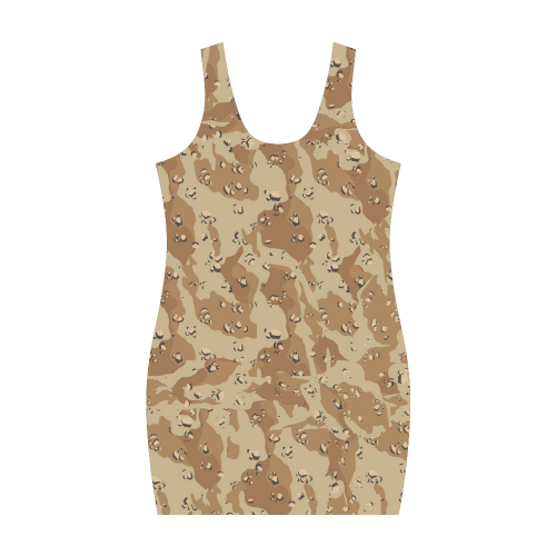 Desert Camouflage Pattern Medea Vest Dress (Model D06)