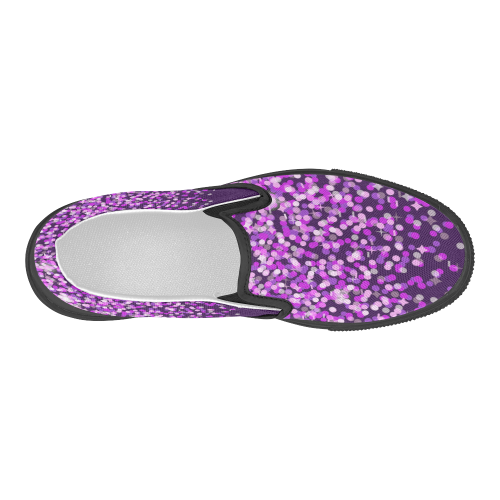 Purple Rain Women's Slip-on Canvas Shoes (Model 019)