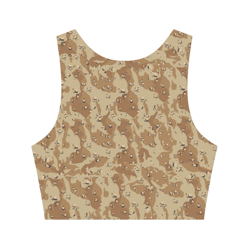 Desert Camouflage Pattern Women's Crop Top (Model T42)