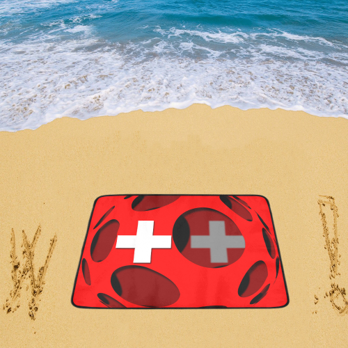 The Flag of Switzerland Beach Mat 78"x 60"