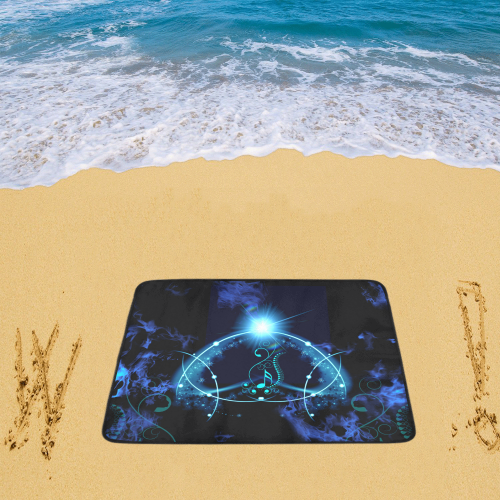 Key notes with glowing light Beach Mat 78"x 60"