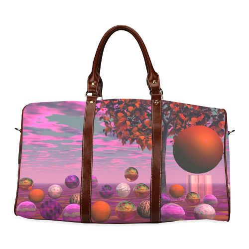 Bittersweet Opinion, Abstract Raspberry Maple Tree Waterproof Travel Bag/Large (Model 1639)