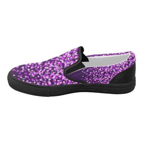 Purple Rain Women's Slip-on Canvas Shoes (Model 019)