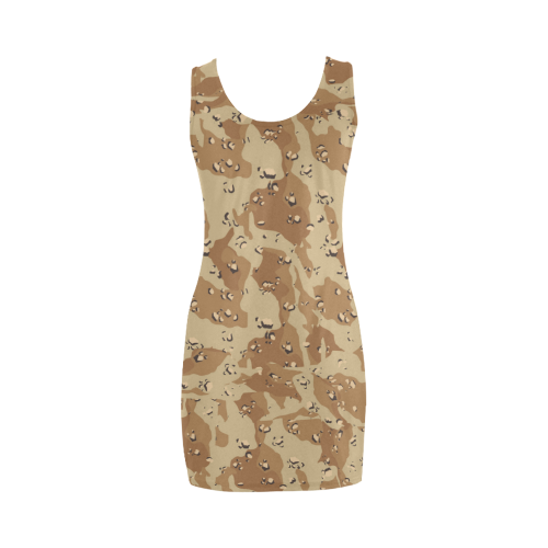 Desert Camouflage Pattern Medea Vest Dress (Model D06)