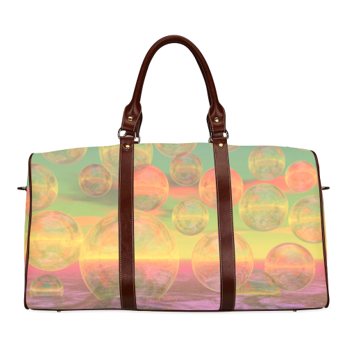 Autumn Ruminations, Abstract Gold Rose Glory Waterproof Travel Bag/Large (Model 1639)