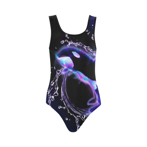Awesome orca Vest One Piece Swimsuit (Model S04)