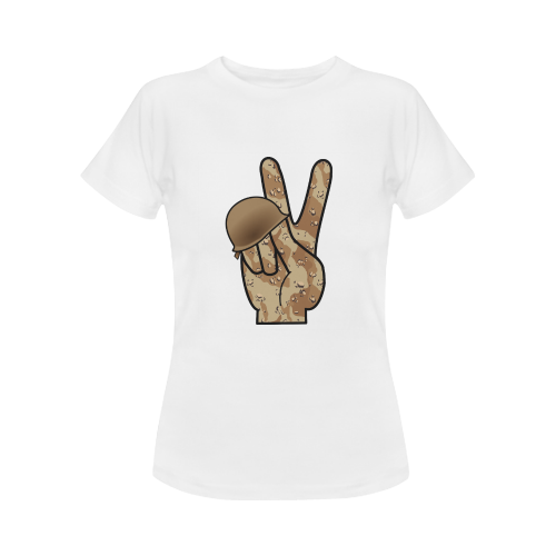 Desert Camouflage Peace Sign Women's Classic T-Shirt (Model T17）