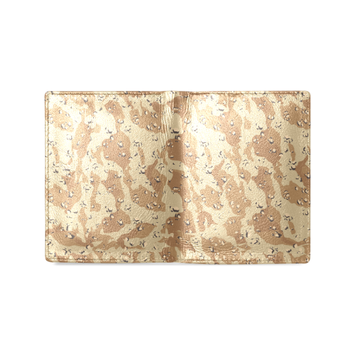Desert Camouflage Pattern Men's Leather Wallet (Model 1612)