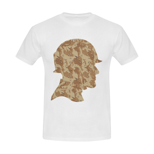 Desert Camouflage  Soldier Men's Slim Fit T-shirt (Model T13)