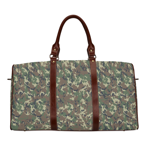 Forest Camouflage Pattern Waterproof Travel Bag/Large (Model 1639)