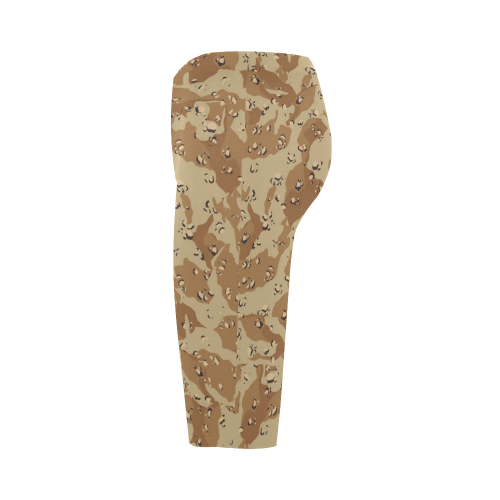 Desert Camouflage Pattern Hestia Cropped Leggings (Model L03)