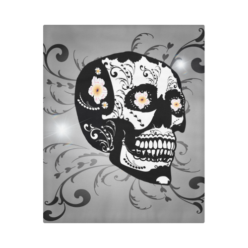 Wonderful sugar skull in black and white Duvet Cover 86"x70" ( All-over-print)
